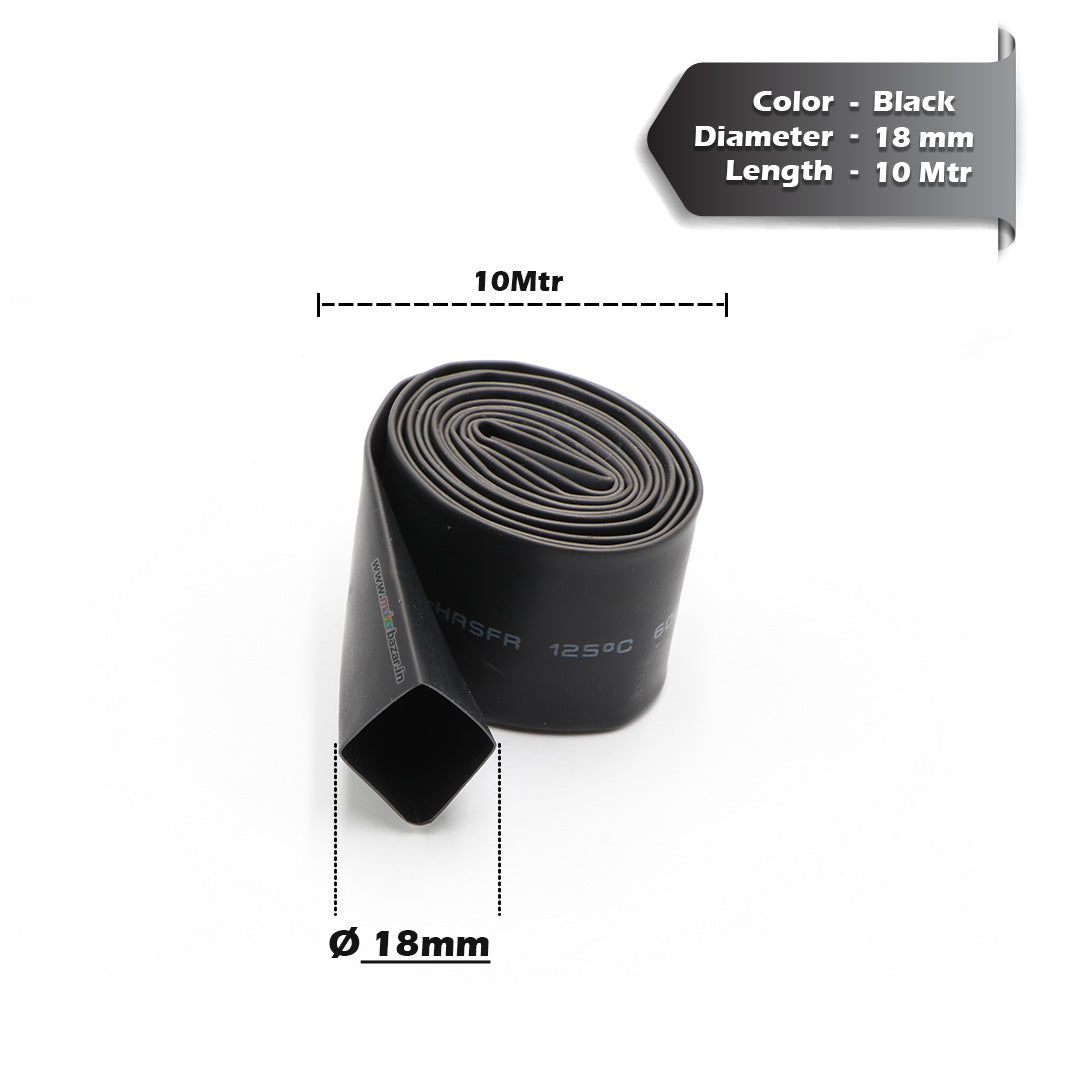 Black Heat Shrink Sleeve Tube For Wire Protection