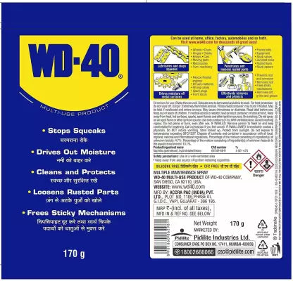 Pidilite WD-40 Degreasing Spray Multipurpose Maintenance Lubricant