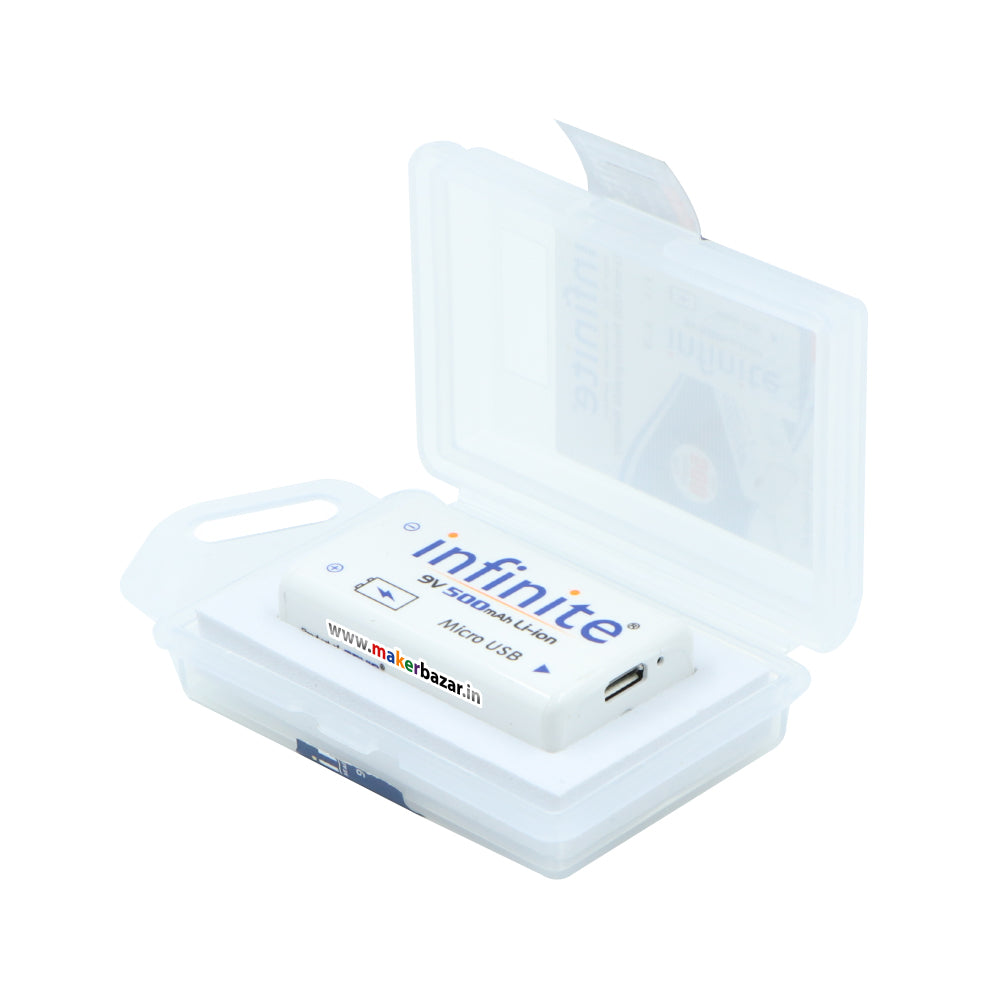 Envie: Infinite ERB-9V-MU 9volt 500mAh USB Rechargeable Li-ion Battery