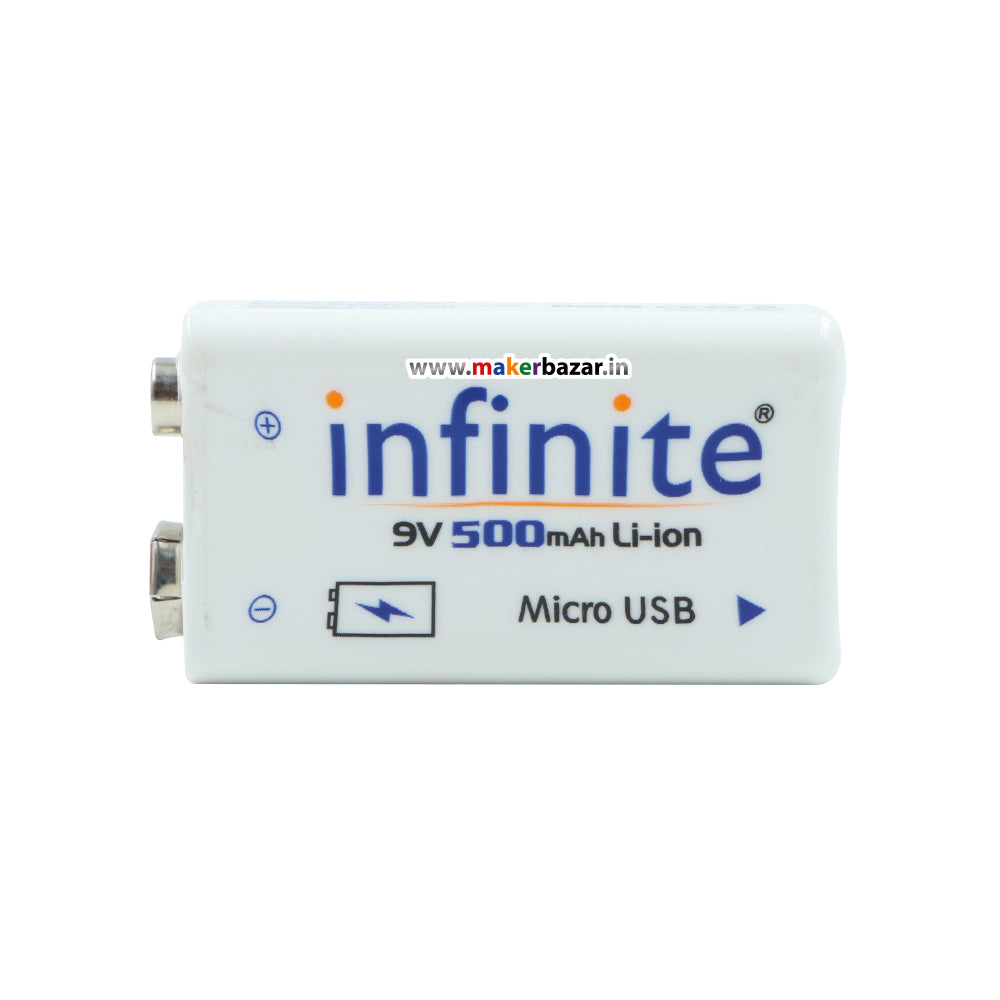 Envie: Infinite ERB-9V-MU 9volt 500mAh USB Rechargeable Li-ion Battery
