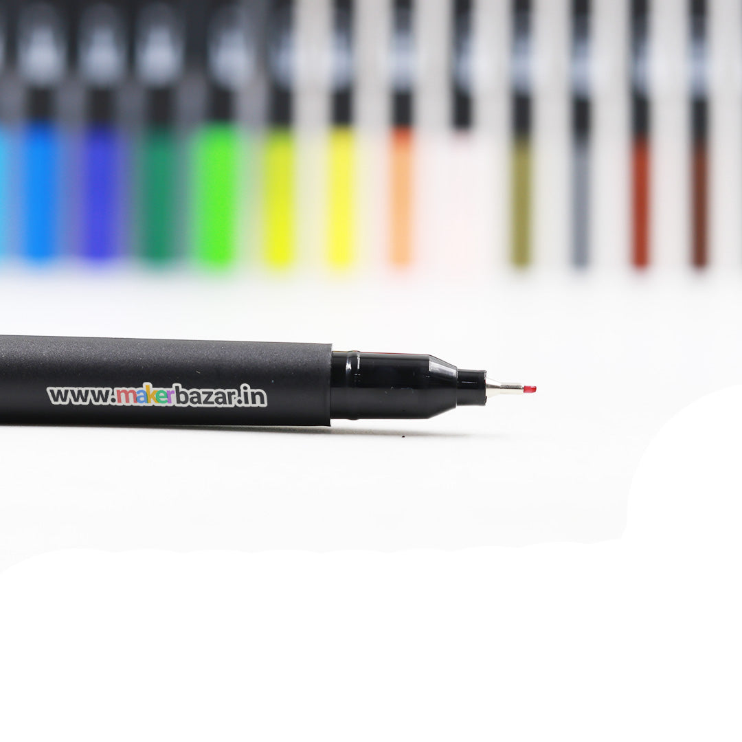 24 Colors Shades of Dual Tip Brush and Pen Combination Set