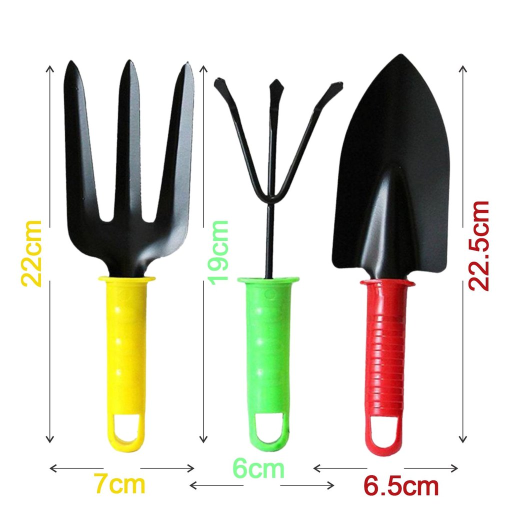 Colorful 3pcs Garden Tool Set with Plastic Handle