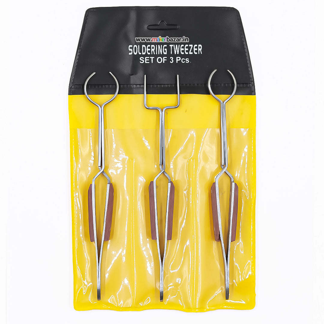 3Pcs Work Holding Cross Locking Tweezers Set