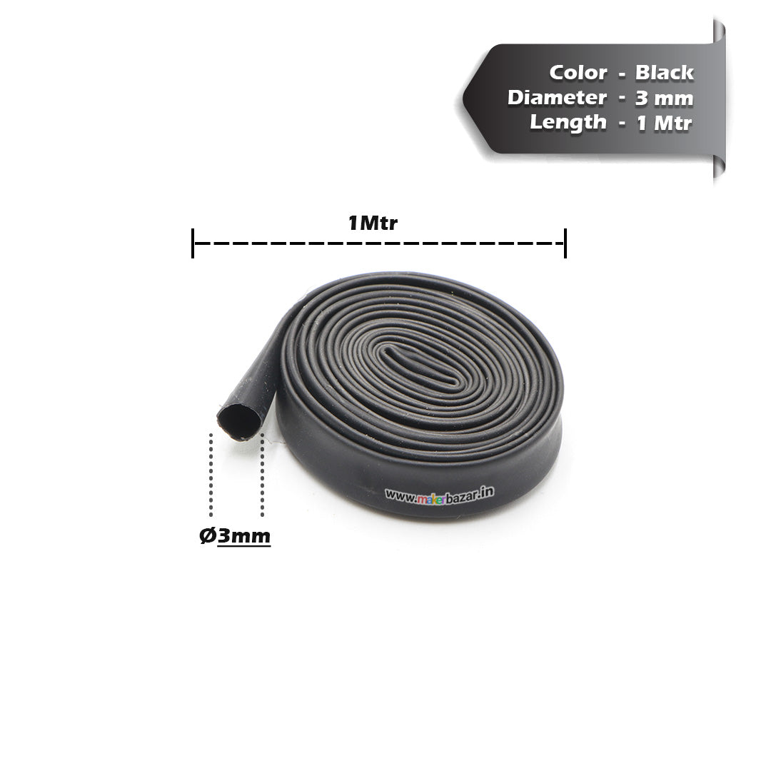 Black Heat Shrink Sleeve Tube For Wire Protection
