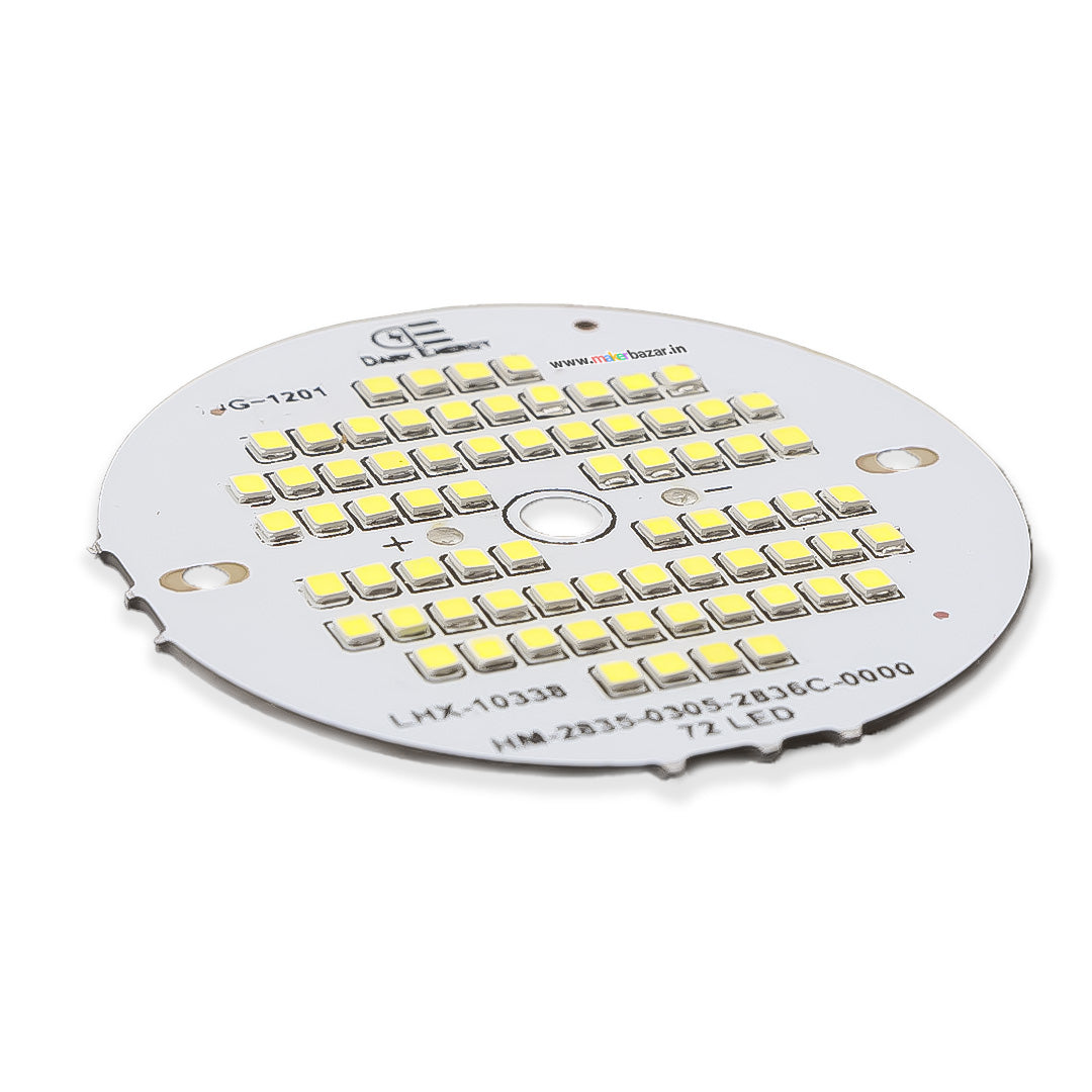 40W MCPCB Warm White 74mm Round Metal Core LED PCB