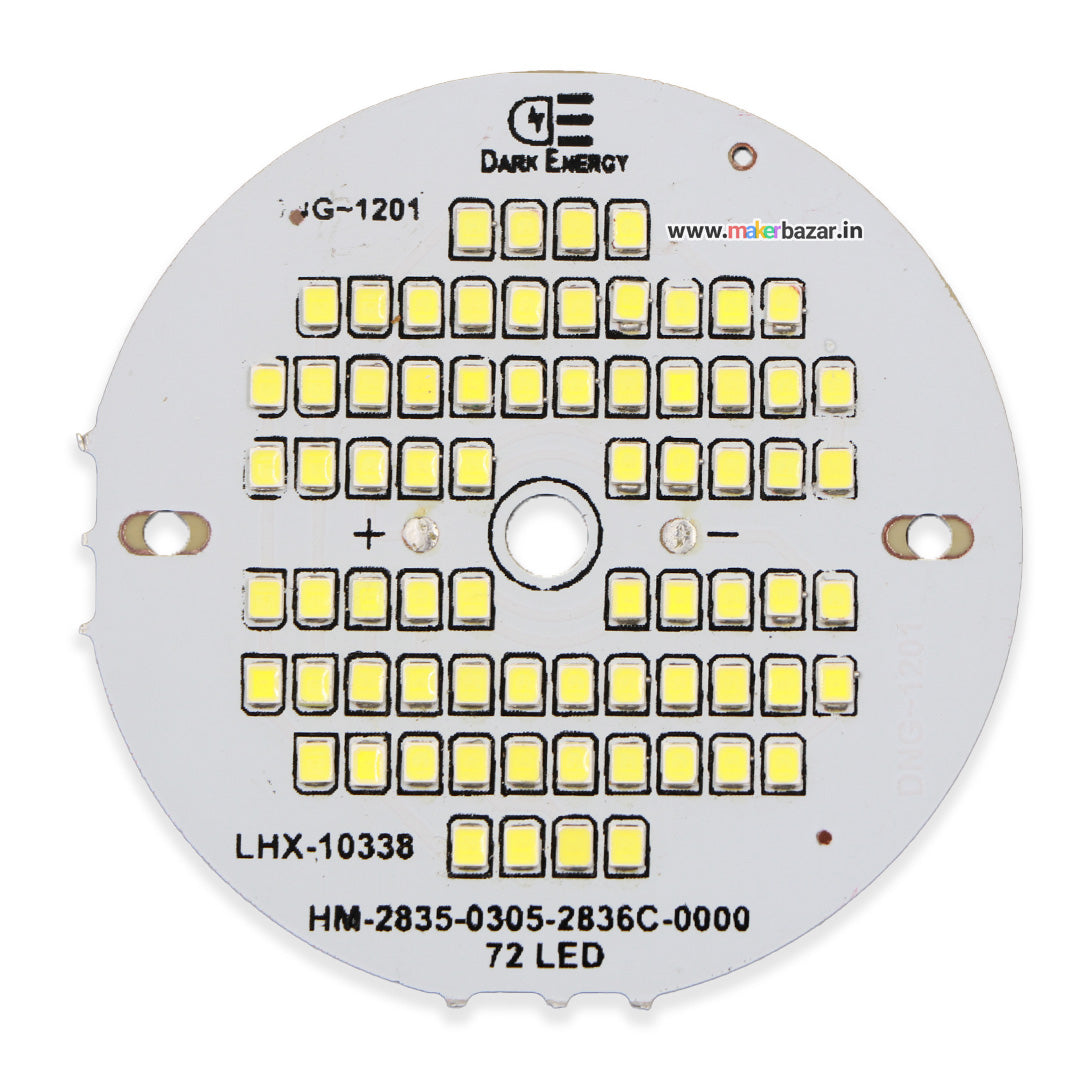 40W MCPCB Warm White 74mm Round Metal Core LED PCB
