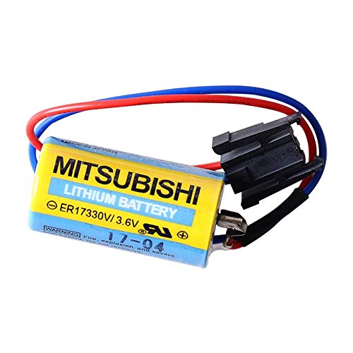 Mitsubishi: ER17330 A6BAT Size-2/3AA 3.6V PLC Cell Non-Rechargeable Lithium Battery with Plug