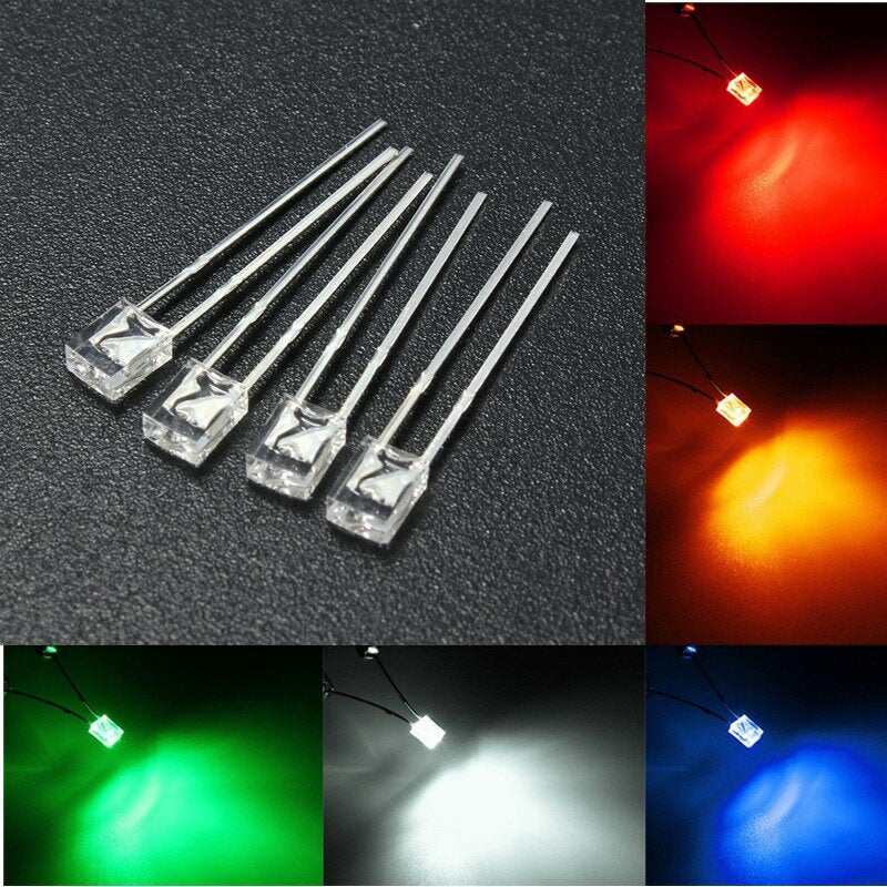DIP LED 2x3x4mm Square Shape