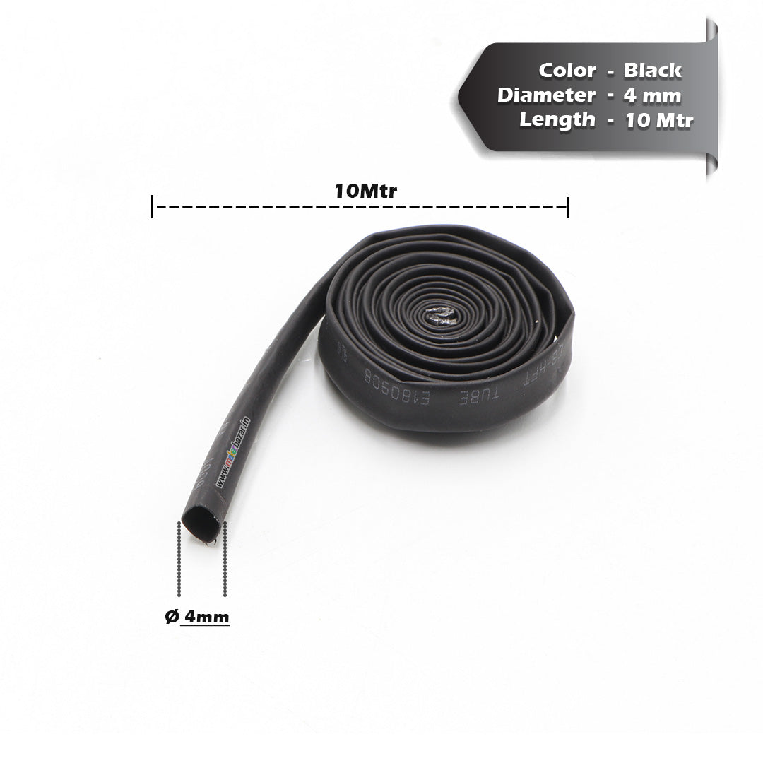 Black Heat Shrink Sleeve Tube For Wire Protection