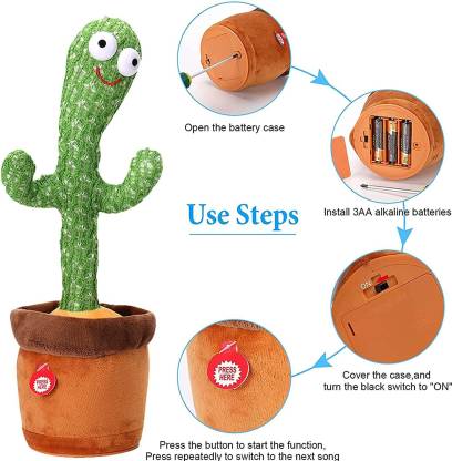 Dancing Cactus Talking Tree Toy (Non-Rechargeable / AA Battery)