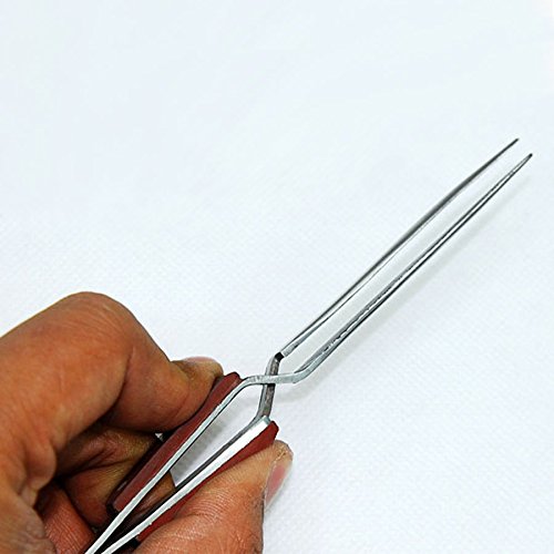 Reverse Action Soldering Heat Resistant Fiber Grip Craft Tweezers Self  Locking