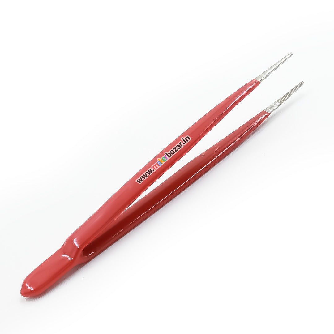 5pcs Steel Tweezers with Insulated Handle for Gadget Repair, Craft & Arts, Hobby DIY