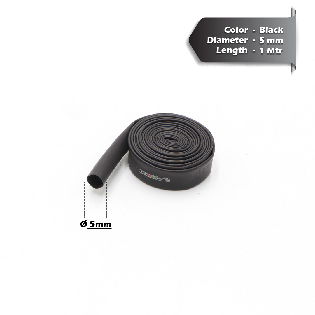 Black Heat Shrink Sleeve Tube For Wire Protection
