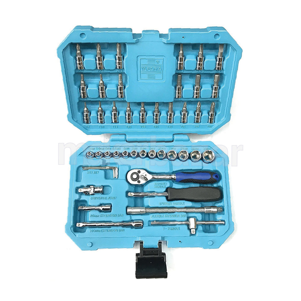 Taparia: SA 46 Socket set- 6.3mm Square Drive
