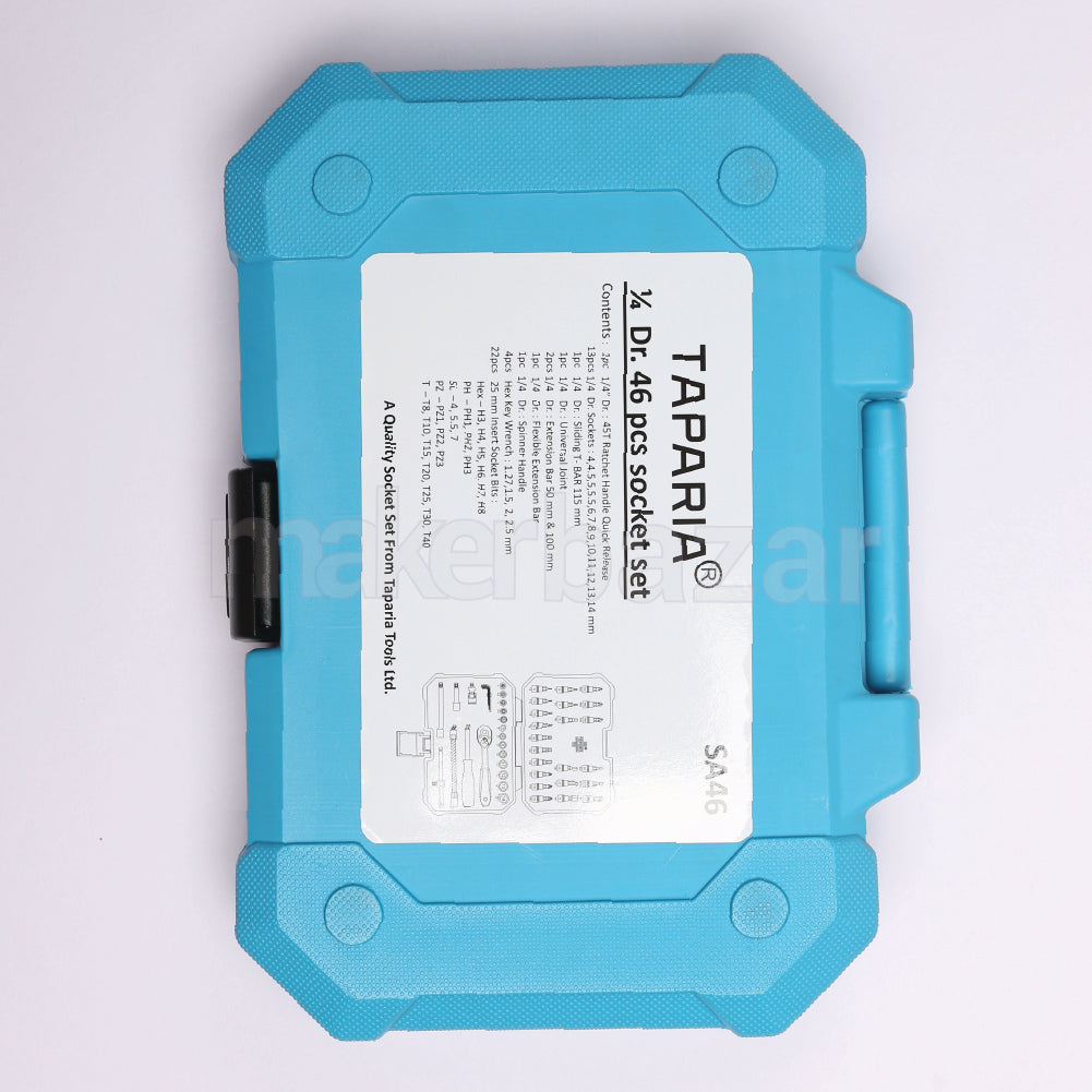 Taparia: SA 46 Socket set- 6.3mm Square Drive