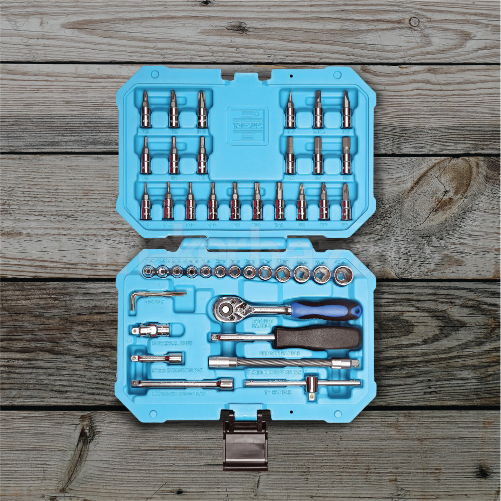 Taparia: SA 46 Socket set- 6.3mm Square Drive