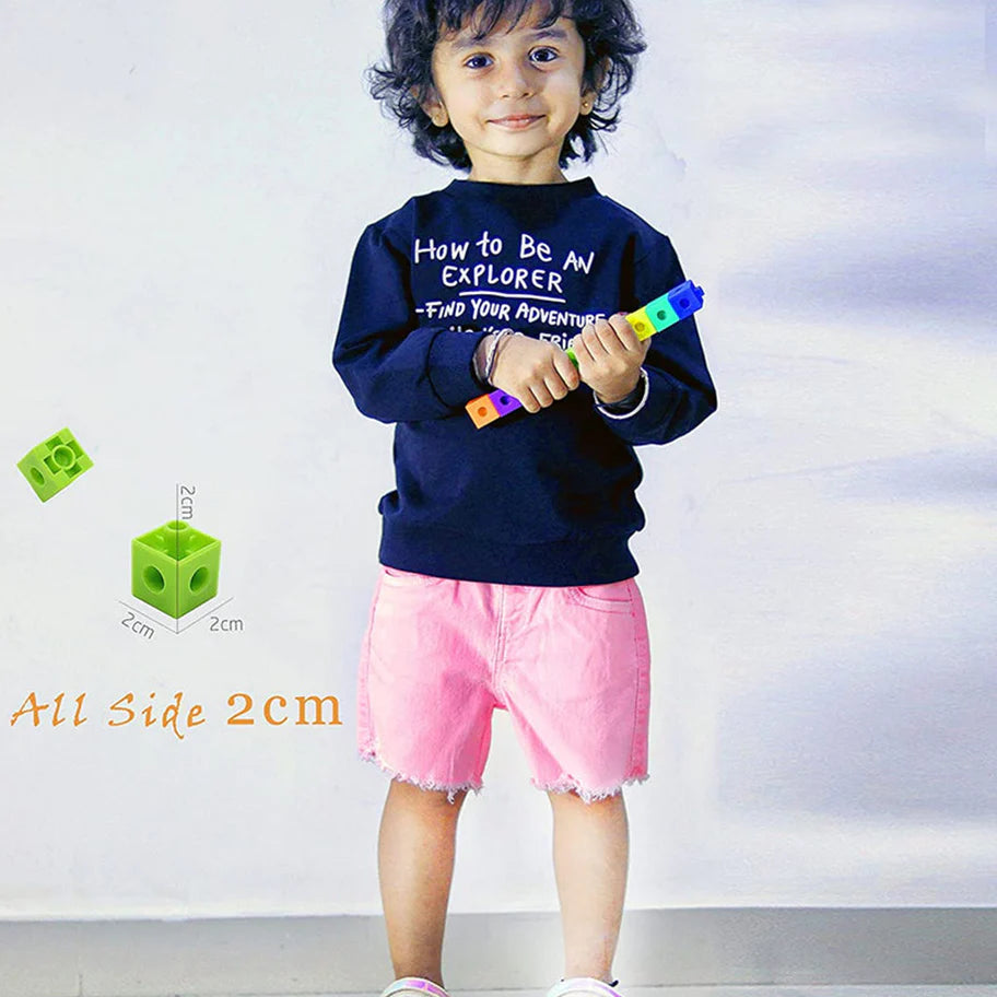 60pcs Plastic Cube Building Blocks, Early Creative Learning