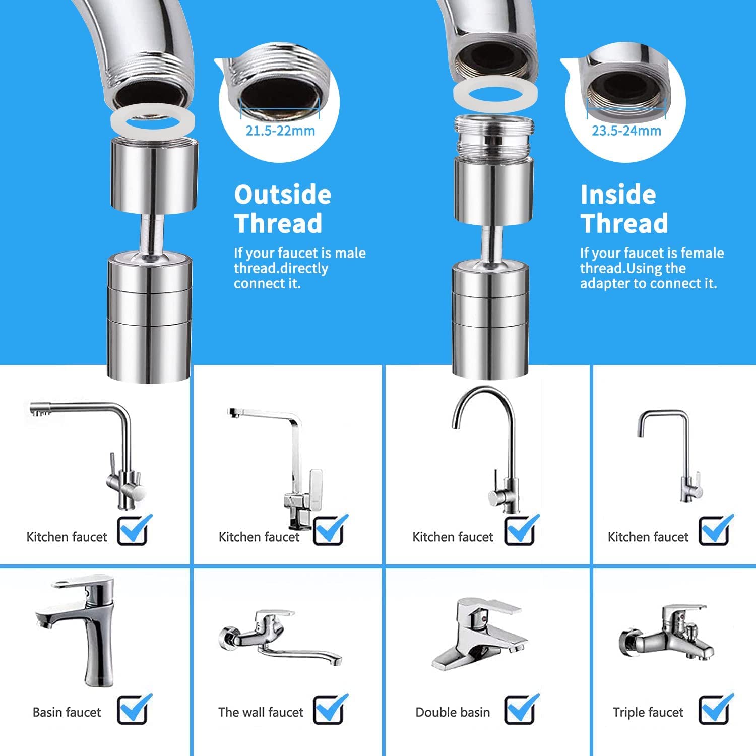 720° Rotating Filter Faucet Extender