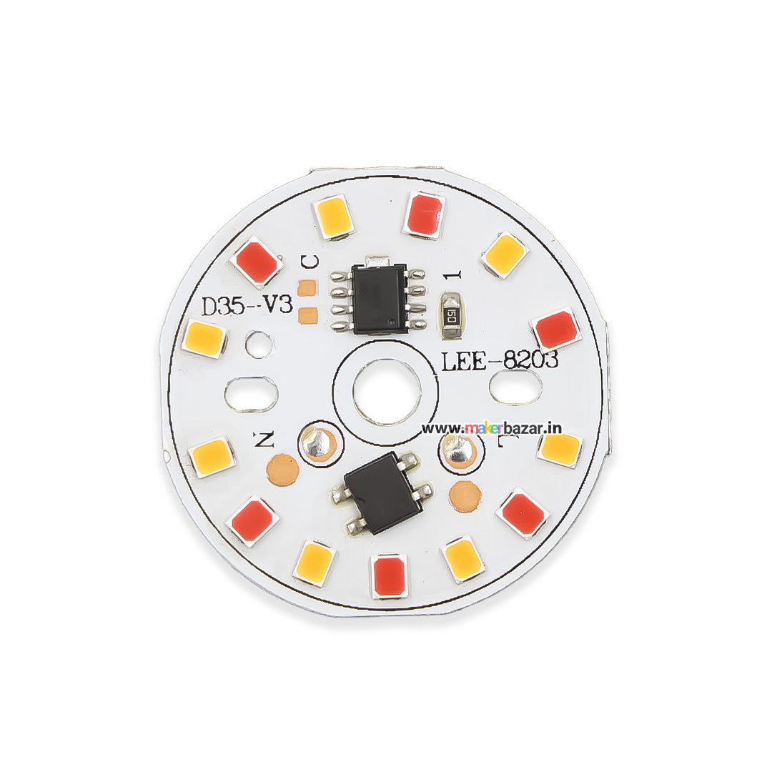 7 Watt 35mm DOB Round PCB - Red