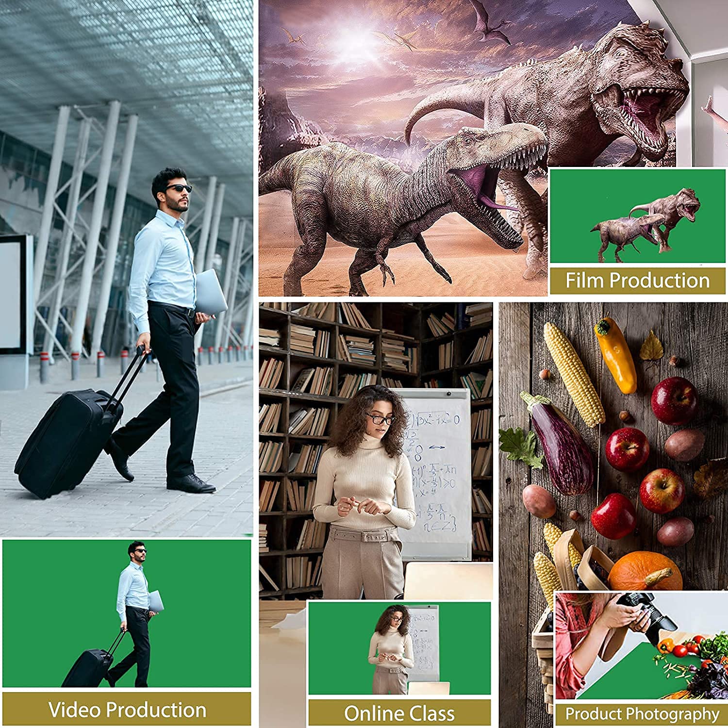 Green Screen Backdrop with Stand and Clips