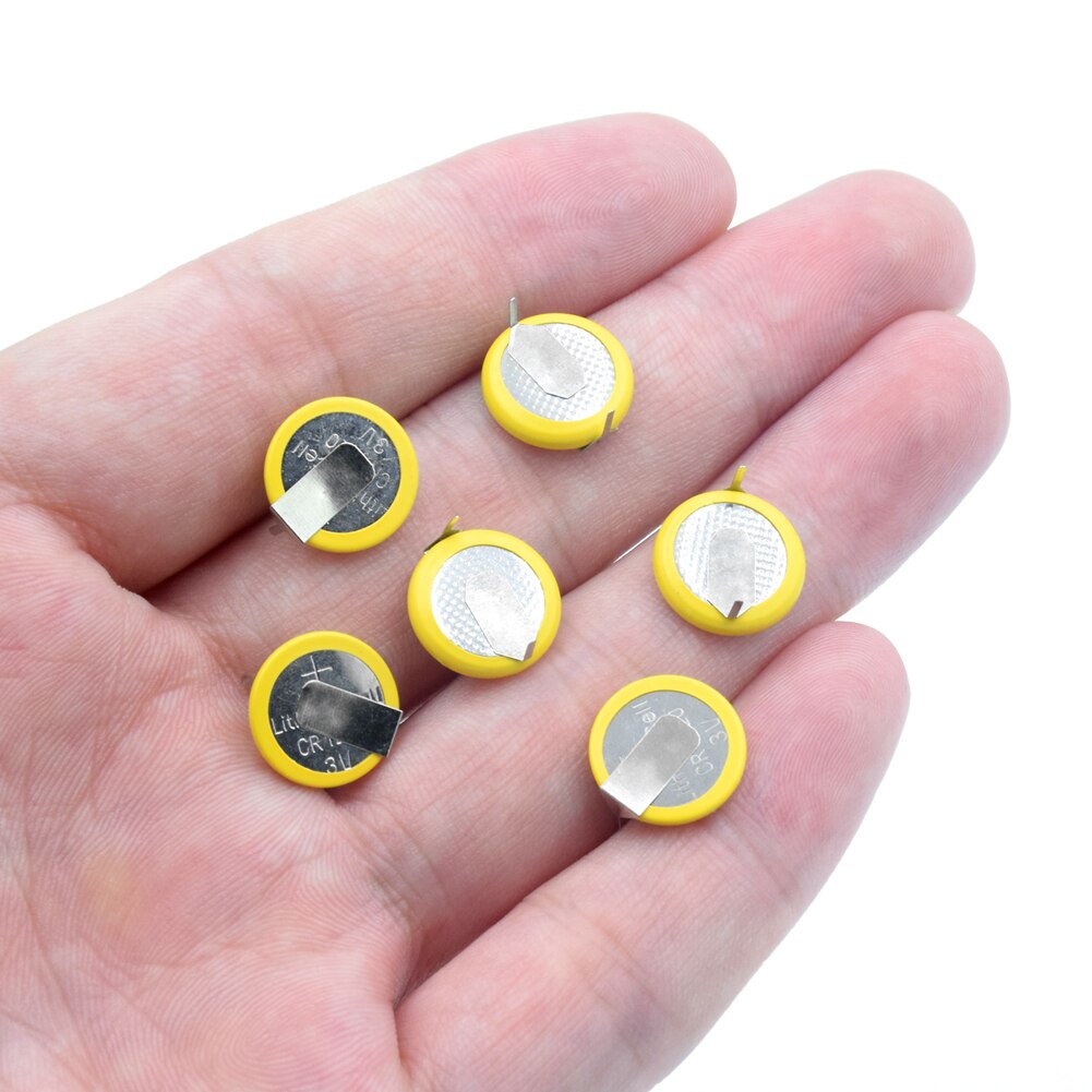 CR1220 3V Non Rechargeable Lithium Coin Cell with Solder Tabs (PCB Mountable)