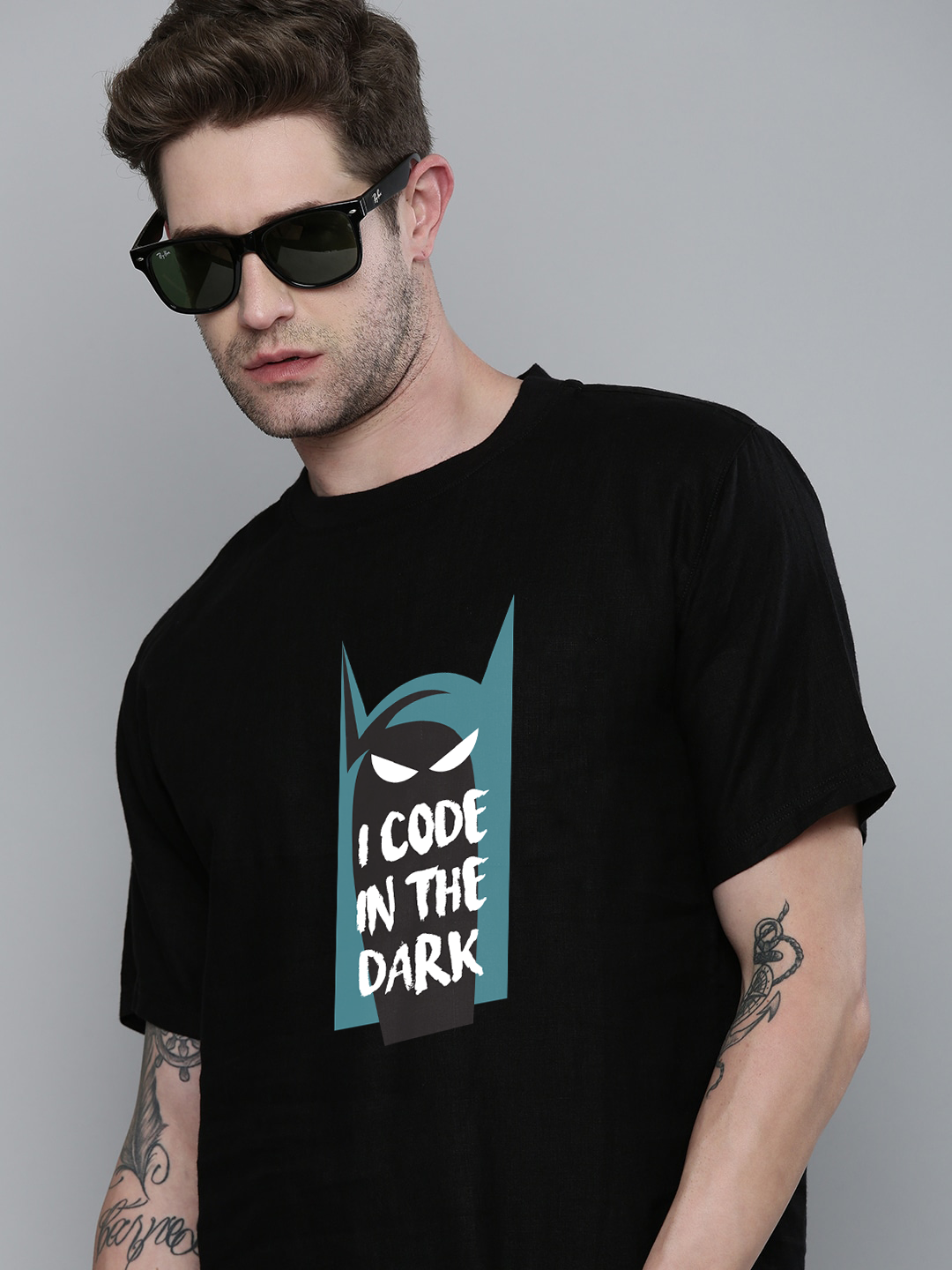 I Code In The Dark Half Sleeve T-shirt