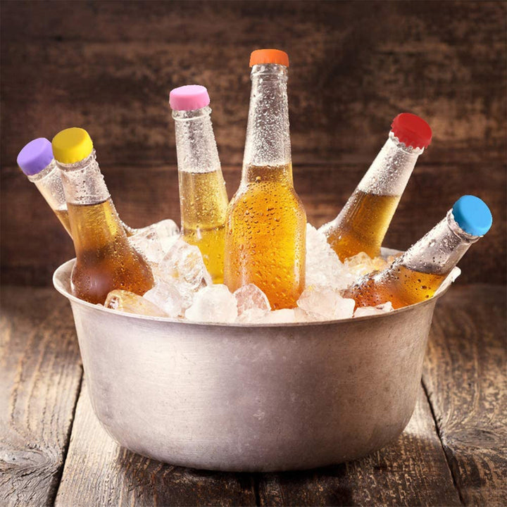 Sillicone Bottle Caps - Soda/Cold-Drink/Beer (6Pcs)