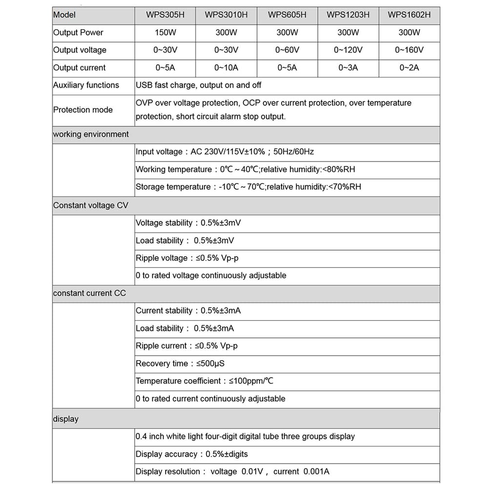 3010 Programmable DC Power Supply 30V 10A Digital Display