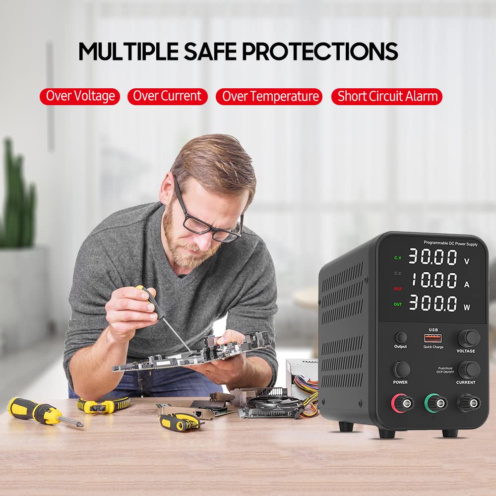 3010 Programmable DC Power Supply 30V 10A Digital Display