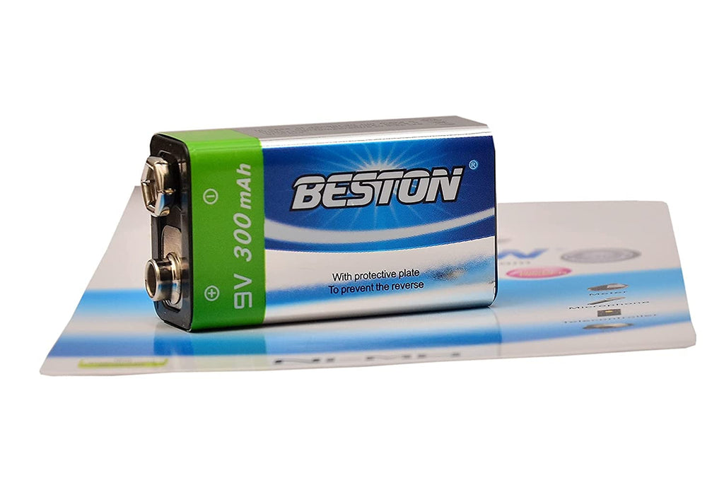 Beston: 9 Volt Rechargeable Battery/Cell 300mAh NiMH