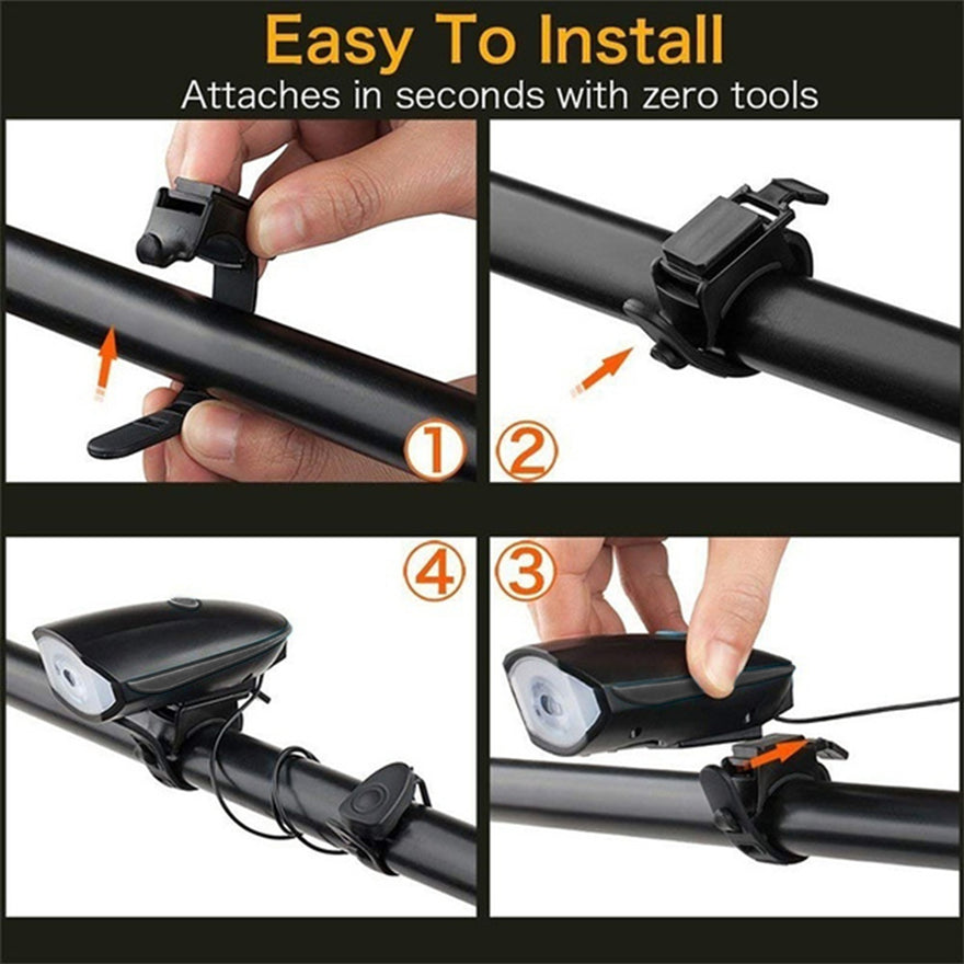 Non-Rechargeable Bicycle LED Light With Horn
