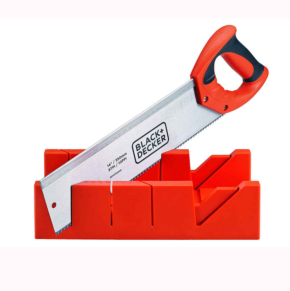 BLACK+DECKER BDHT20346 Steel Mitre Box with Saw 350mm