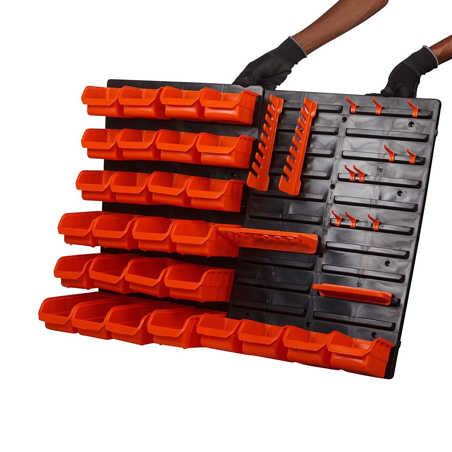 BLACK+DECKER: BDST73832-8 Wall Panel Set with Bins, Racks and Holders (43-Pieces)