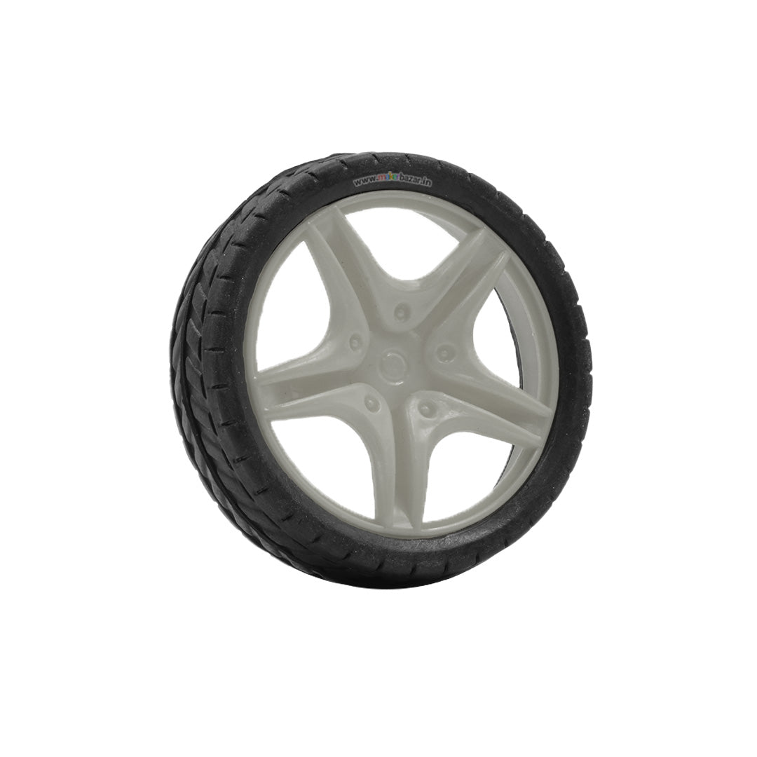 66mmX18mm Robotic Rubber Tyre Wheel for BO Motors