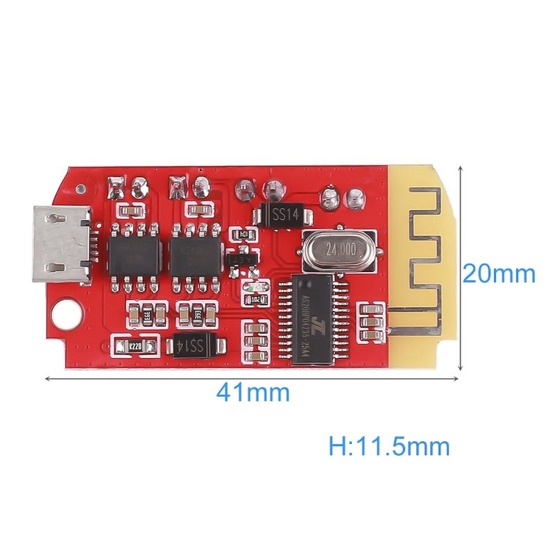 CT14 Bluetooth 4.2 F Class 5W+5W Stereo Audio Amplifier Module with Onboard Micro-USB battery Charging