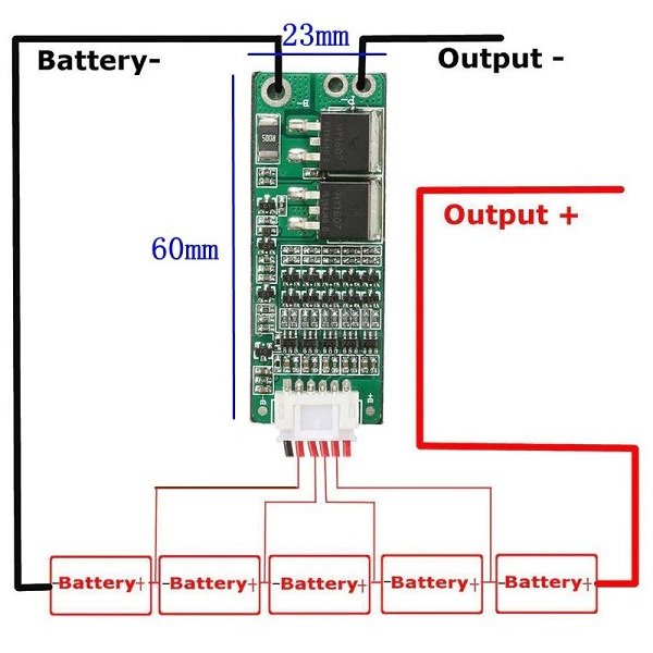 18v 21v 5S 15A 18650 Lithium Battery Protection Board
