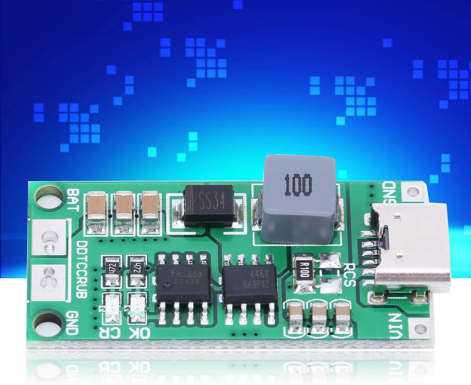 DDTCCRUB 4S‑1A Li-ion Battery Charging Module Step Up Boost Lithium Cell Charger