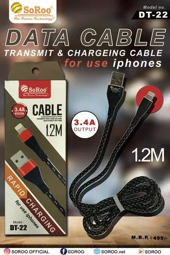 SoRoo: DT-22 3.4A USB-A to Lightning Fast Charging Cable for iPhone