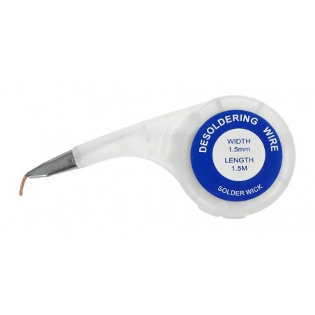 Desoldering Wick With Wheel Dispenser Copper Roll 1.5mtr