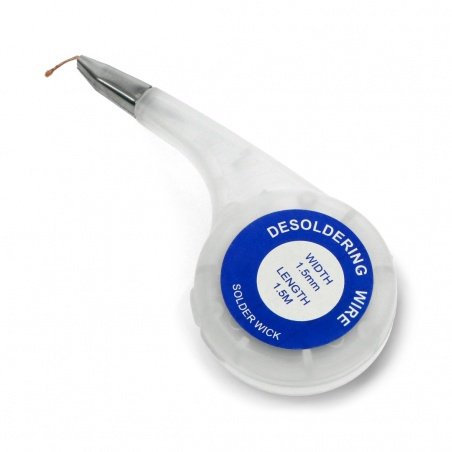 Desoldering Wick With Wheel Dispenser Copper Roll 1.5mtr