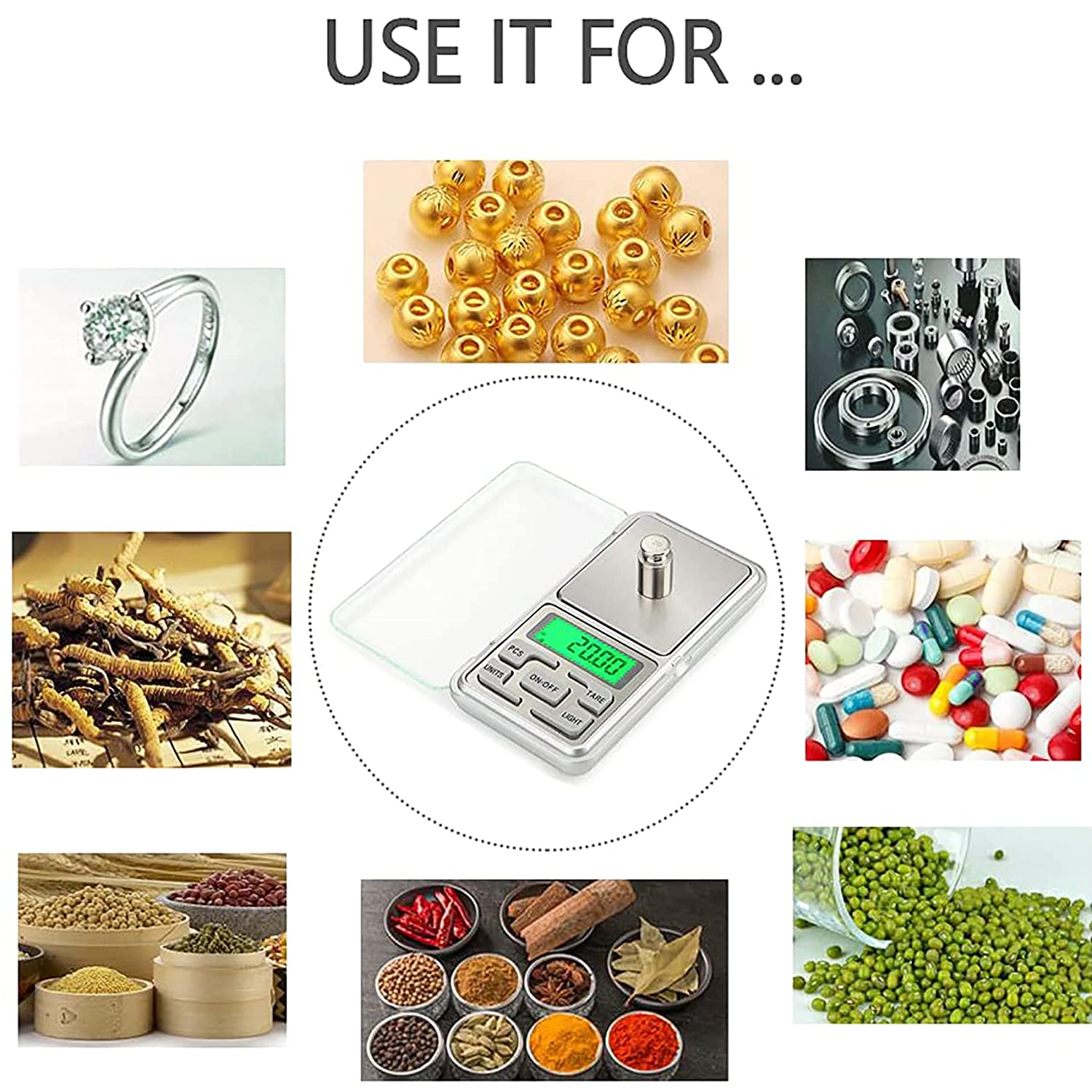 Mini Pocket Digital Weight Scale 0.01G To 200G