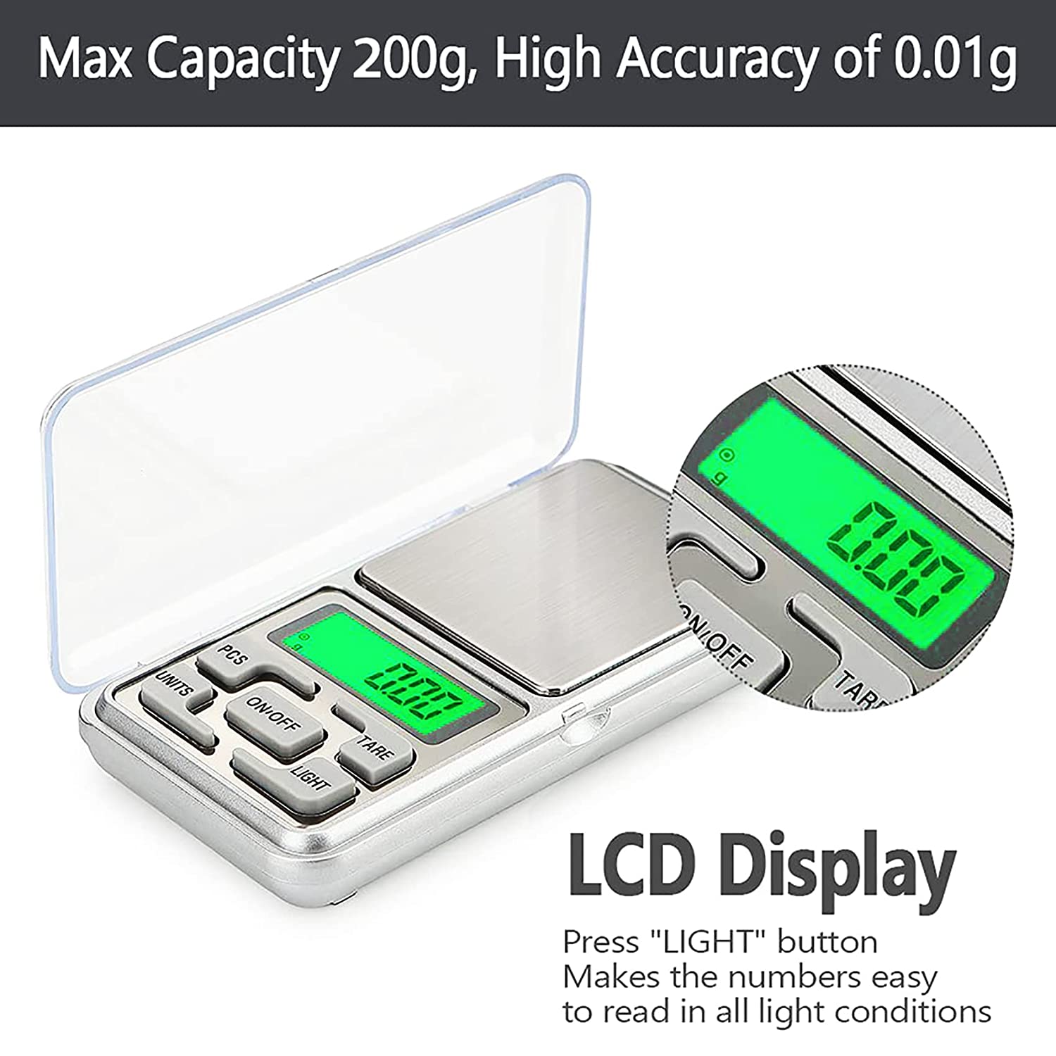 Mini Pocket Digital Weight Scale 0.01G To 200G