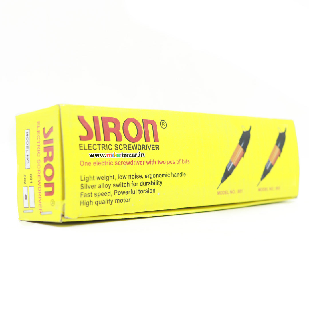 Siron: Electric Screwdriver 802 with 2 Bits and Power Supply