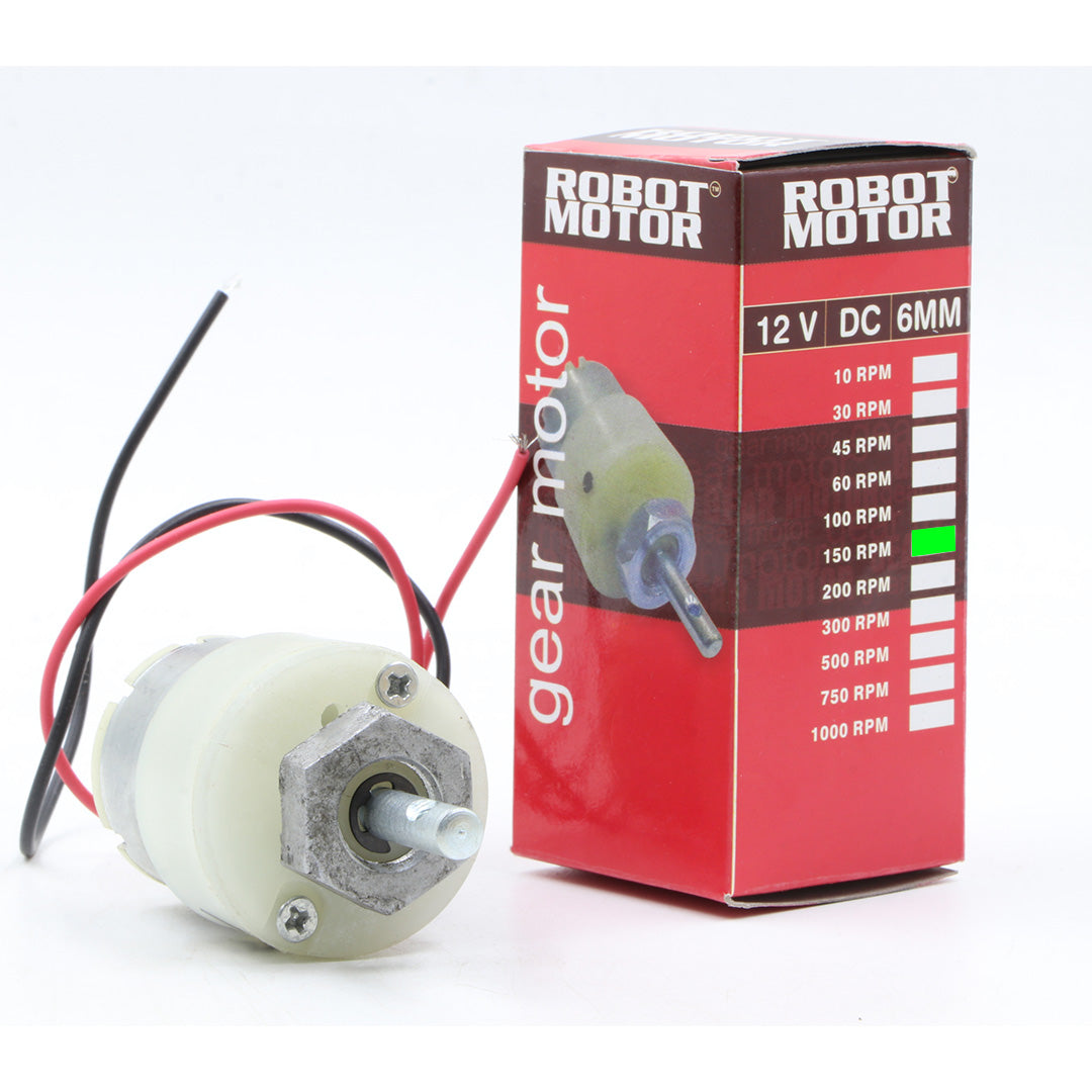 Premium White: 12V Centre Shaft DC Geared Motor