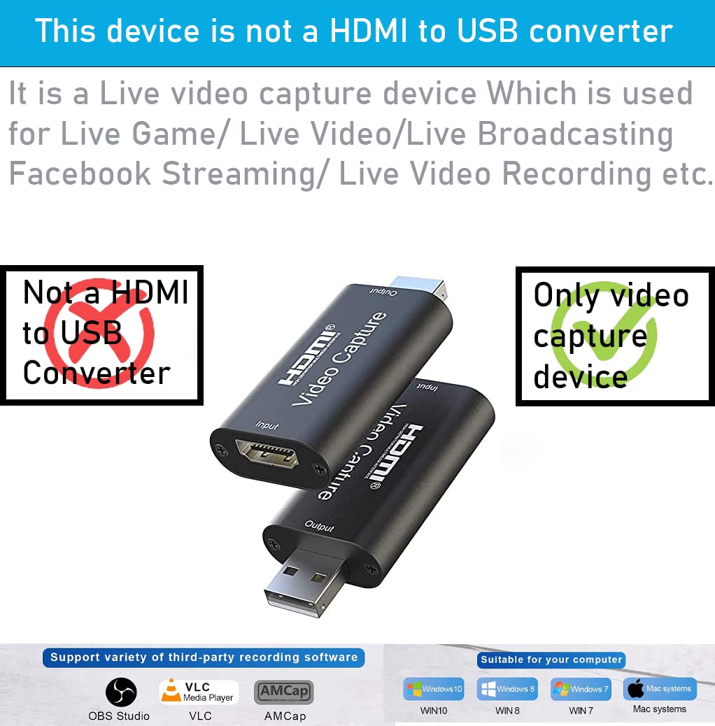HDMI Video Capture/Audio Video Capture Cards – HDMI to USB 2.0