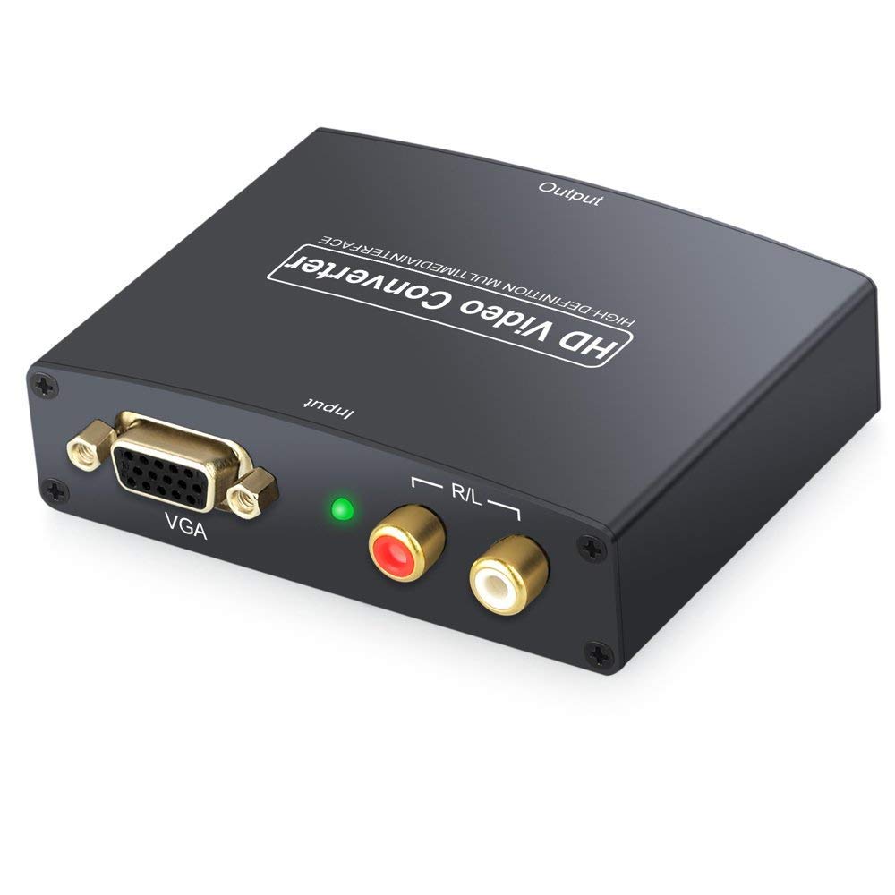HDMI to VGA and Right/Left Audio Video Converter Adapter