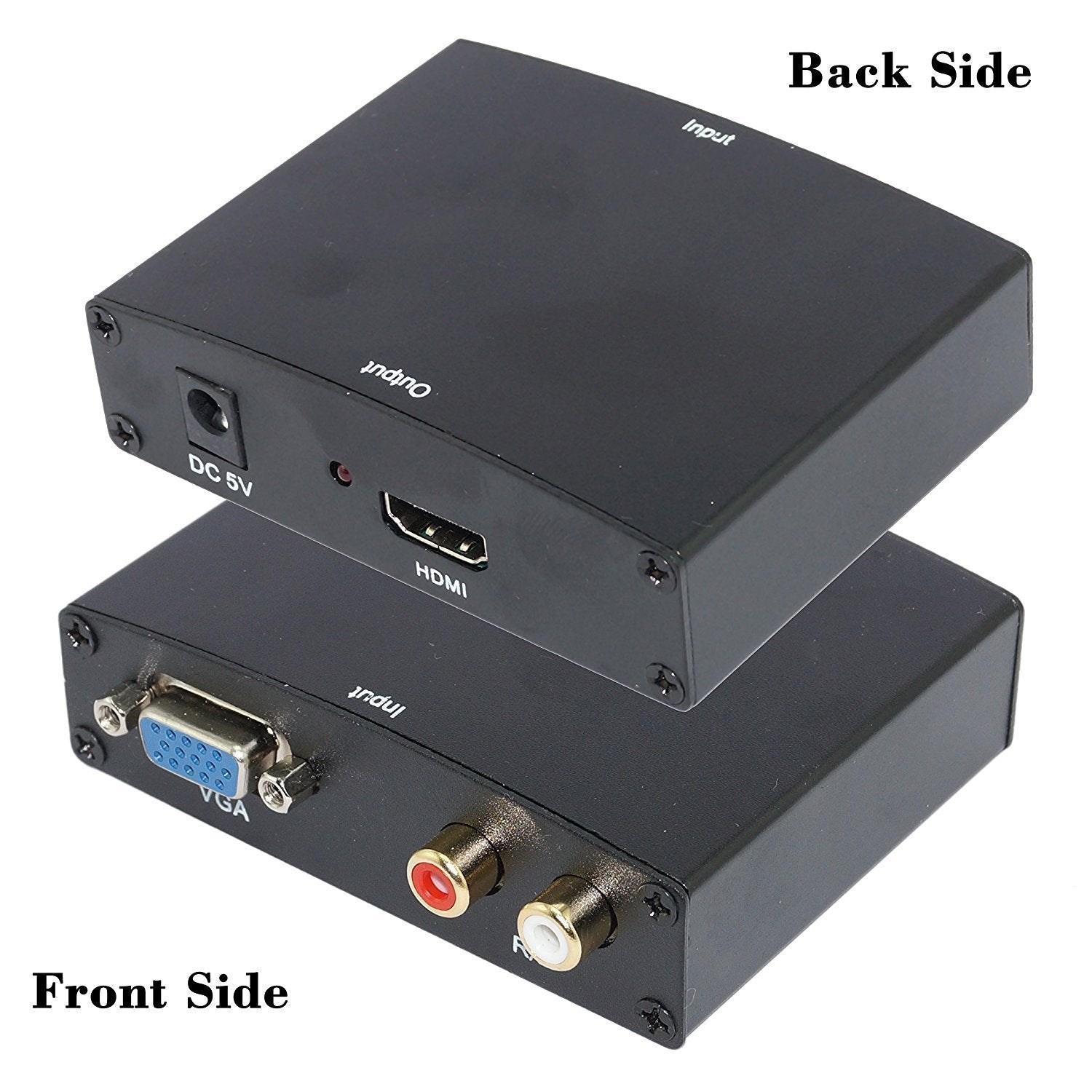 HDMI to VGA and Right/Left Audio Video Converter Adapter
