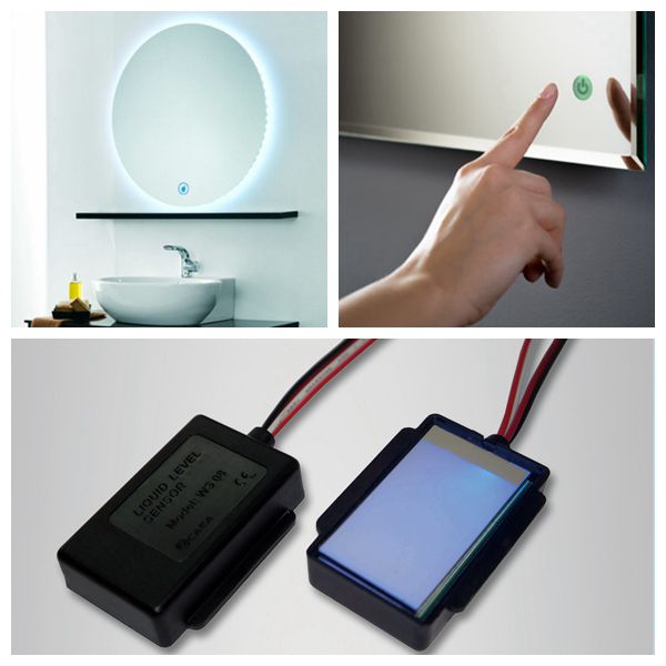 WS08CB-S2-BW WS 08 Single Touch Sensor Mirror Switch For Glass Lamp Mirror Light LED 12VDC 4.5A One Colour