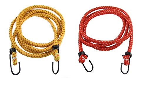 High Strength Elastic Luggage Tying Rope With Hooks - 4 Ft Length