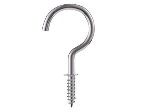 1in/25mm J Hook Stainless Steel Ceiling Hooks Cups Screw Holder
